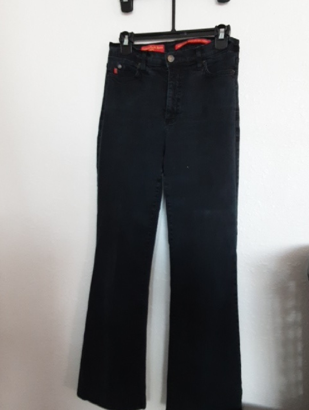 NYDJ Black Flared Wide-Leg Jeans